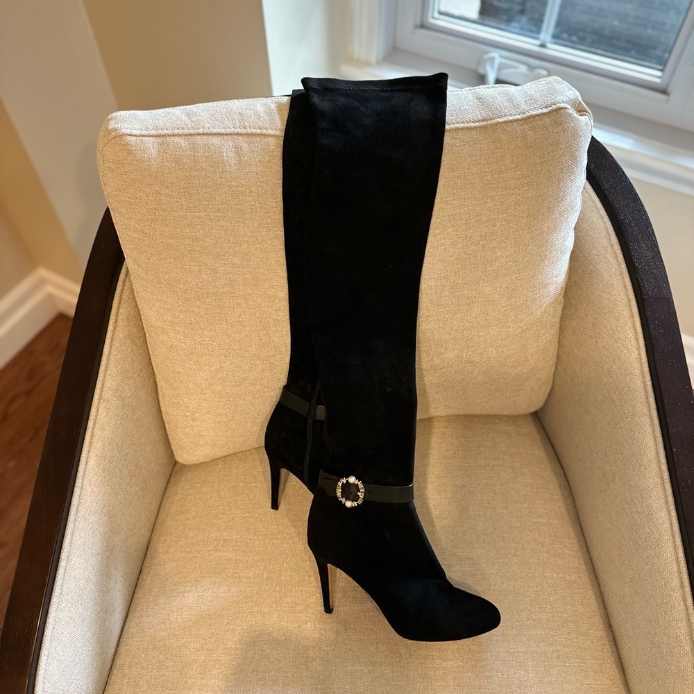 Jimmy Choo Black Over the Knee Boots
